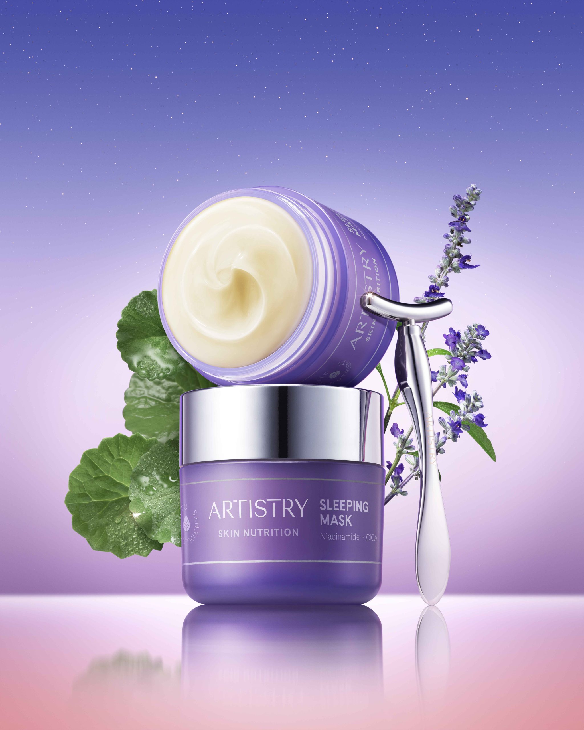 Trezeste-te cu un ten mai neted si revitalizat folosind noua Masca de noapte Artistry Skin Nutrition de la Amway.